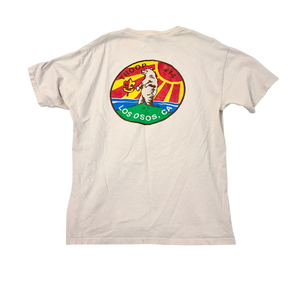 Vintage Hanes Beefy-T Troop 214 Los Osos CA Bears Boy Scouts T-Shirt Mens Large